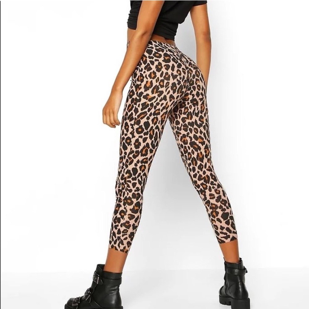 NWT Boo boo leopard leggings skinny pant trouser size US 6 / UK10